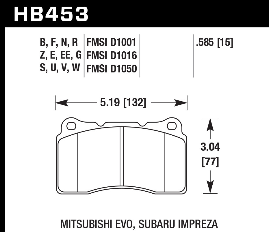 Hawk HPS 5.0 Front Brake Pads - 14" Brembo Brakes