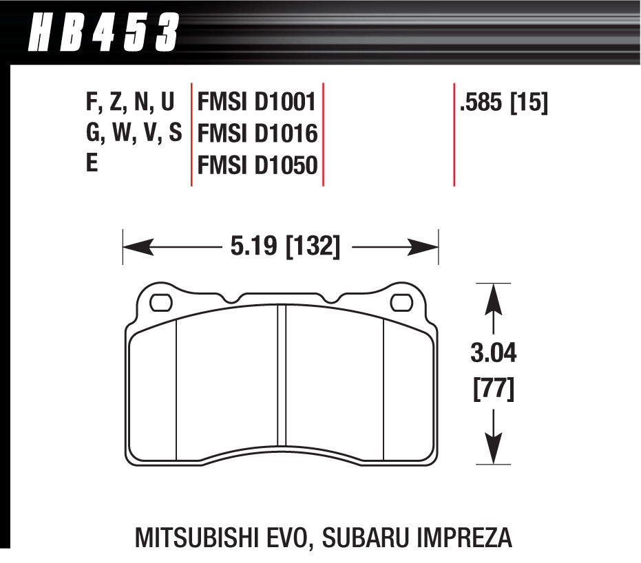 Hawk DTC 60 Front Brake Pads - 14" Brembo Brakes