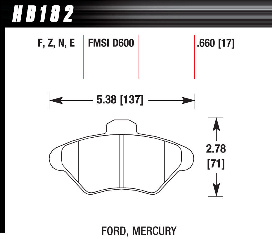 Hawk 1994-1998 Mustang HP Plus Front Brake Pads