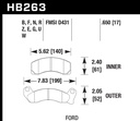Hawk 1987-1993 Mustang GT/V6/Cobra HPS 5.0 Front Brake Pads