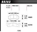 Hawk 1987-1993 Mustang GT/V6/Cobra HP Plus Front Brake Pads