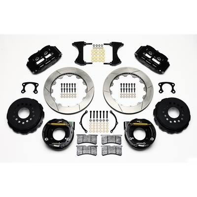 Wilwood Forged Narrow Superlite 4R Big Brake Rear Parking Brake Kit 12.88 9" ends with 2.5 offset, Black