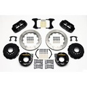 Wilwood Forged Narrow Superlite 4R Big Brake Rear Parking Brake Kit 12.88 9" ends with 2.5 offset, Black