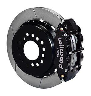 Wilwood Forged Narrow Superlite 4R Big Brake Rear Parking Brake Kit 12.88 9" ends with 2.5 offset, Black
