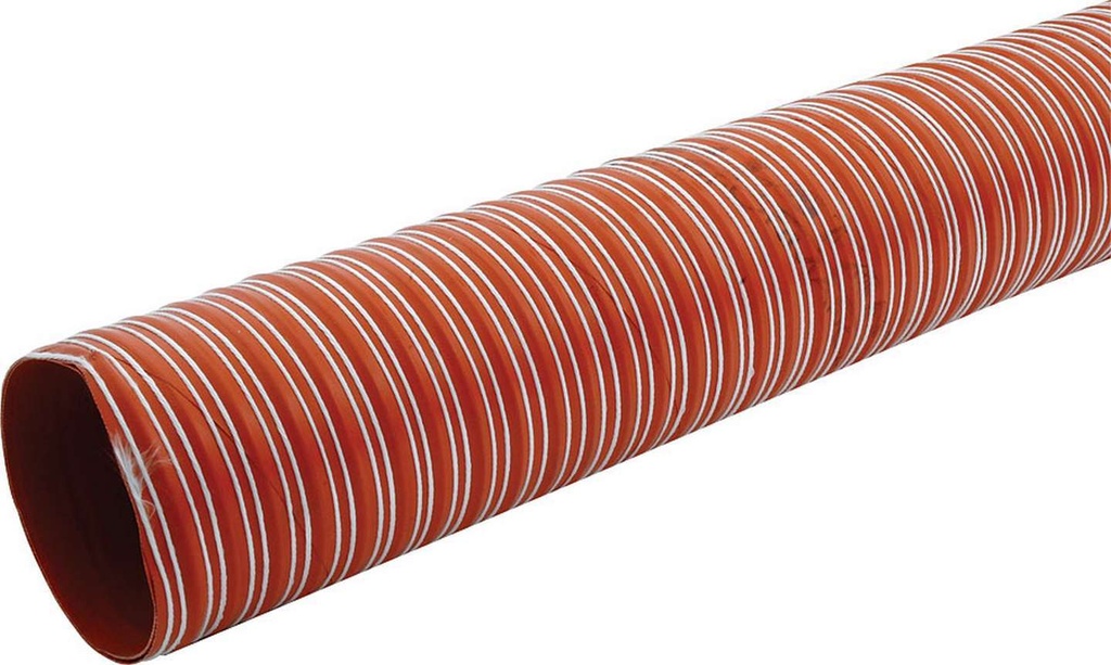 Air or Brake Duct Hose, 3 in Diameter, 10 ft, 550 Degrees, Silicone Coated Fiberglass Hose, Orange, Each