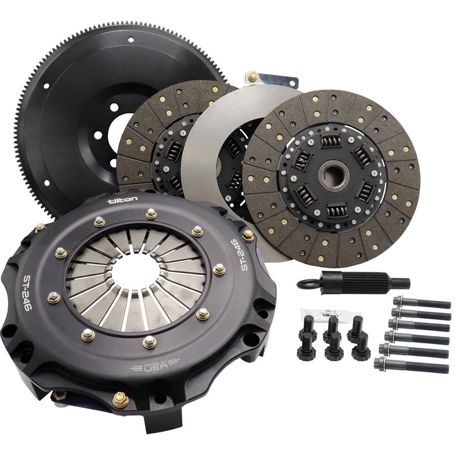 [TIL-55-1001] Tilton Clutch Kit, Twin Disc ST-246, Organic, Sprung, Coyote w/ TKX