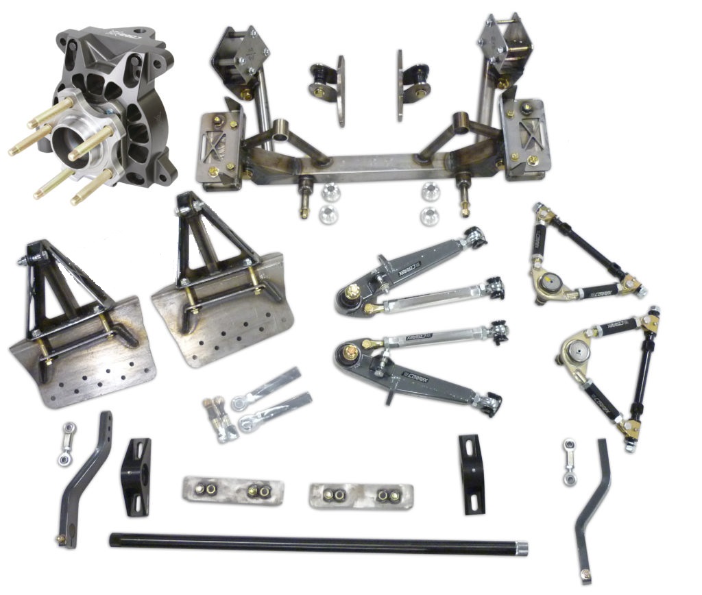 CorteX 1967-1970 Mustang & Cougar Xtreme Grip Front Suspension System with Street Radial X Spindles