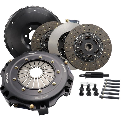 [TIL-55-1001] Tilton Clutch Kit, Twin Disc ST-246, Organic, Sprung, Coyote w/ TKX