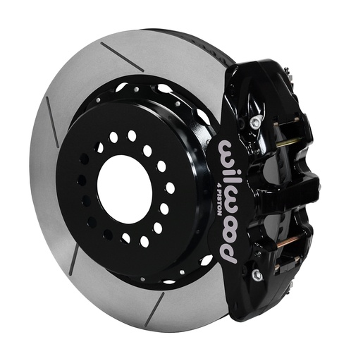 [WIL-140-10950] Wilwood 2005-2014 Mustang AERO4 14" Rear Big Brake Kit Black Slotted
